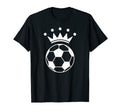 Crown King Soccer Player Funny Coach Fan T-Shirt - Graphic Print Men Women - T-Shirt, Sweatshirt, Hoodie