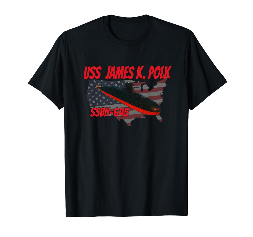 Uss Polk Ssbn 645 Submarine Veterans T-Shirt - Minimalist Print Men Women - T-Shirt, Sweatshirt, Hoodie