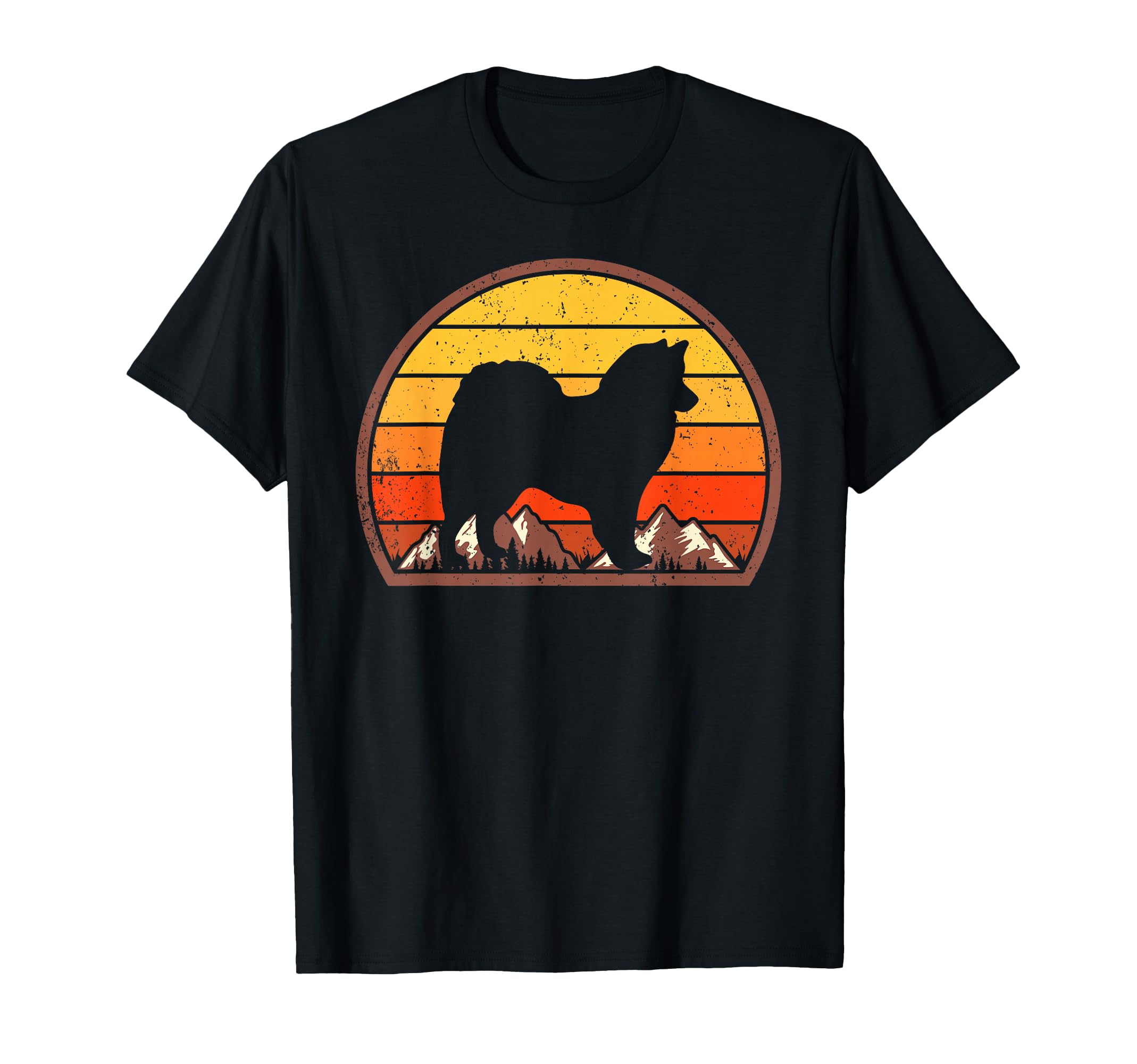 Sunset Silhouette American Eskimo T-Shirt - Streetwear Style Men Women - T-Shirt, Sweatshirt, Hoodie