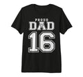 Custom Proud Volleyball Dad Number 16 T-Shirt - Graphic Print Unisex - T-Shirt, Sweatshirt, Hoodie