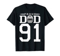 Custom Number 91 Proud Football Dad T-Shirt - Streetwear Style Unisex - T-Shirt, Sweatshirt, Hoodie