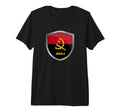 Angola Flag Badge Soccer Fans Distressed T-Shirt - Graphic Print for Adults - T-Shirt, Sweatshirt, Hoodie