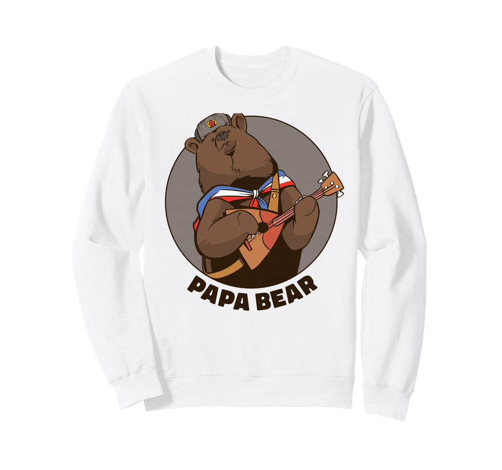 Russian Papa Bear Balalaika Sweatshirt - Custom Art Print Unisex - T-Shirt, Sweatshirt, Hoodie