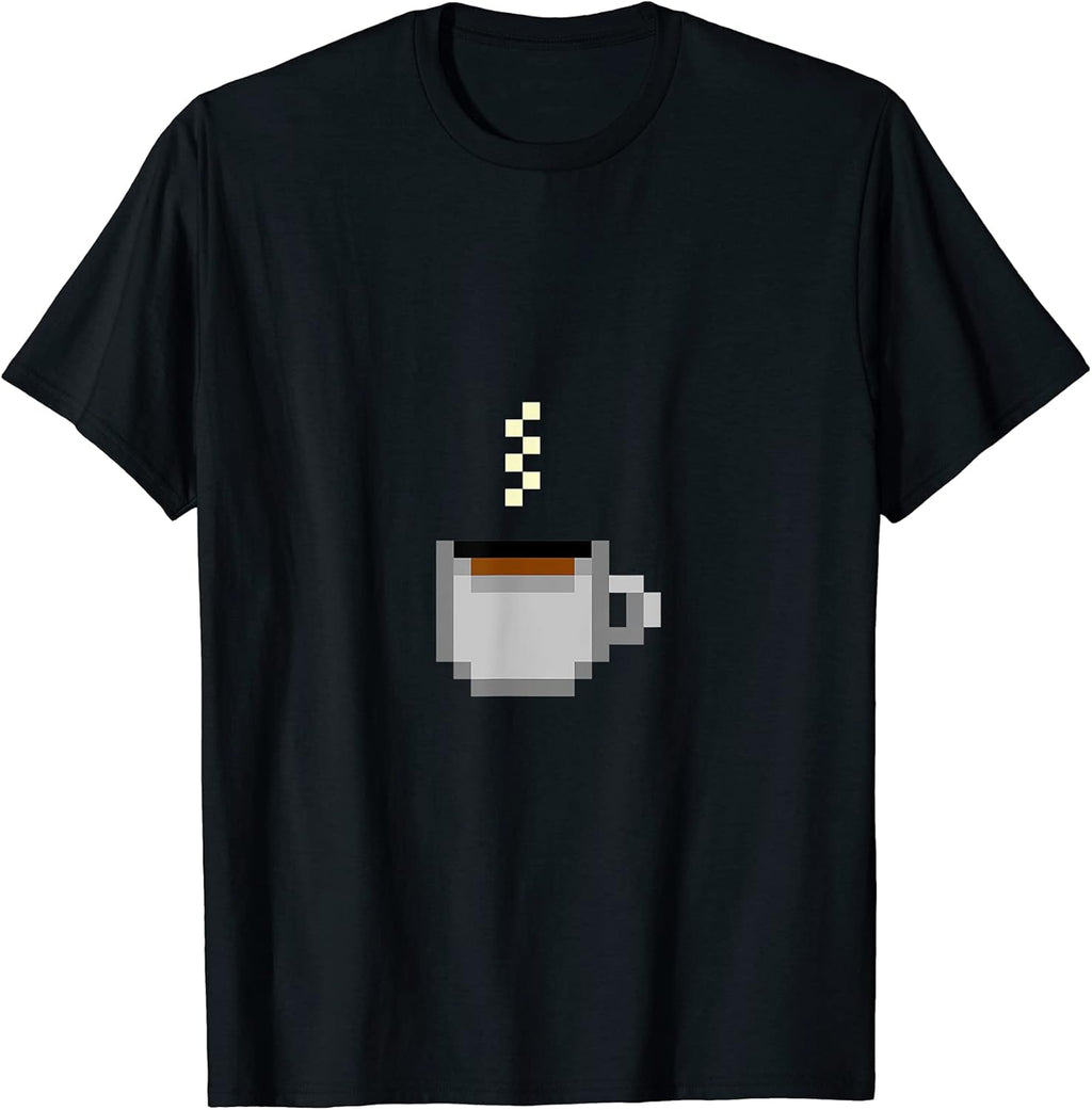 Coffee Cup Pixel Art - Adult & Kids T-Shirts, Sweatshirts & Hoodies apparel design preview 1