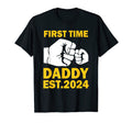 Mens First Time Daddy New Dad Est T-Shirt - Custom Art Print Men Women - T-Shirt, Sweatshirt, Hoodie