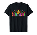 Great Aunt Mexican Fiesta Bday Party T-Shirt - Minimalist Print Men Women - T-Shirt, Sweatshirt, Hoodie