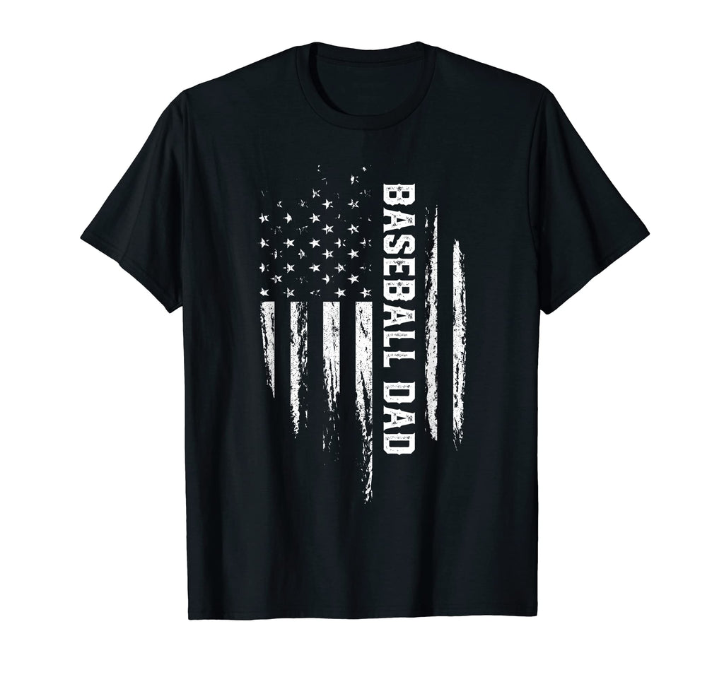 Baseball Dad American Flag 4Th July T-Shirt - Custom Art Print Unisex - T-Shirt, Sweatshirt, Hoodie