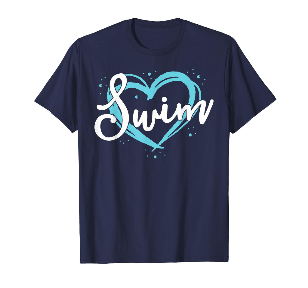 Love Swimming Swim Team Heart Lover T-Shirt - Novelty Apparel for Adults - T-Shirt, Sweatshirt, Hoodie
