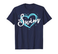 Love Swimming Swim Team Heart Lover T-Shirt - Novelty Apparel for Adults - T-Shirt, Sweatshirt, Hoodie