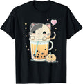 Cat Boba Tea Kawaii Kitty Bubble Anime - Adult & Kids T-Shirts, Sweatshirts & Hoodies apparel design preview 1