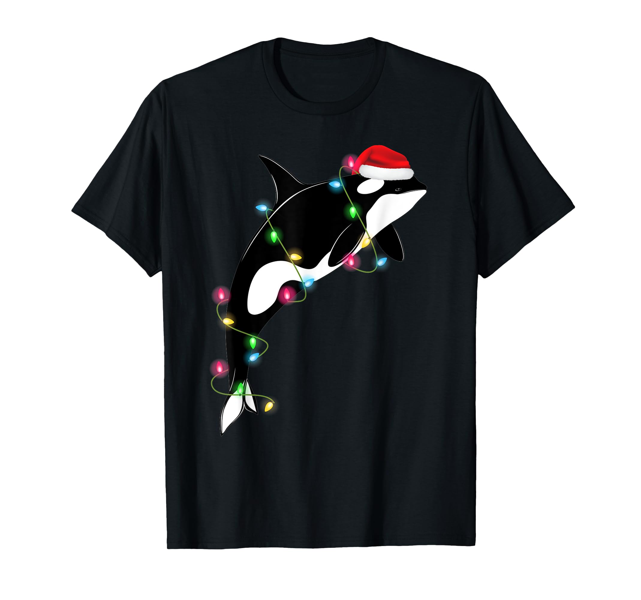 Funny Orca Killer Whale Santa Hat T-Shirt - Aesthetic Graphic Men Women - T-Shirt, Sweatshirt, Hoodie