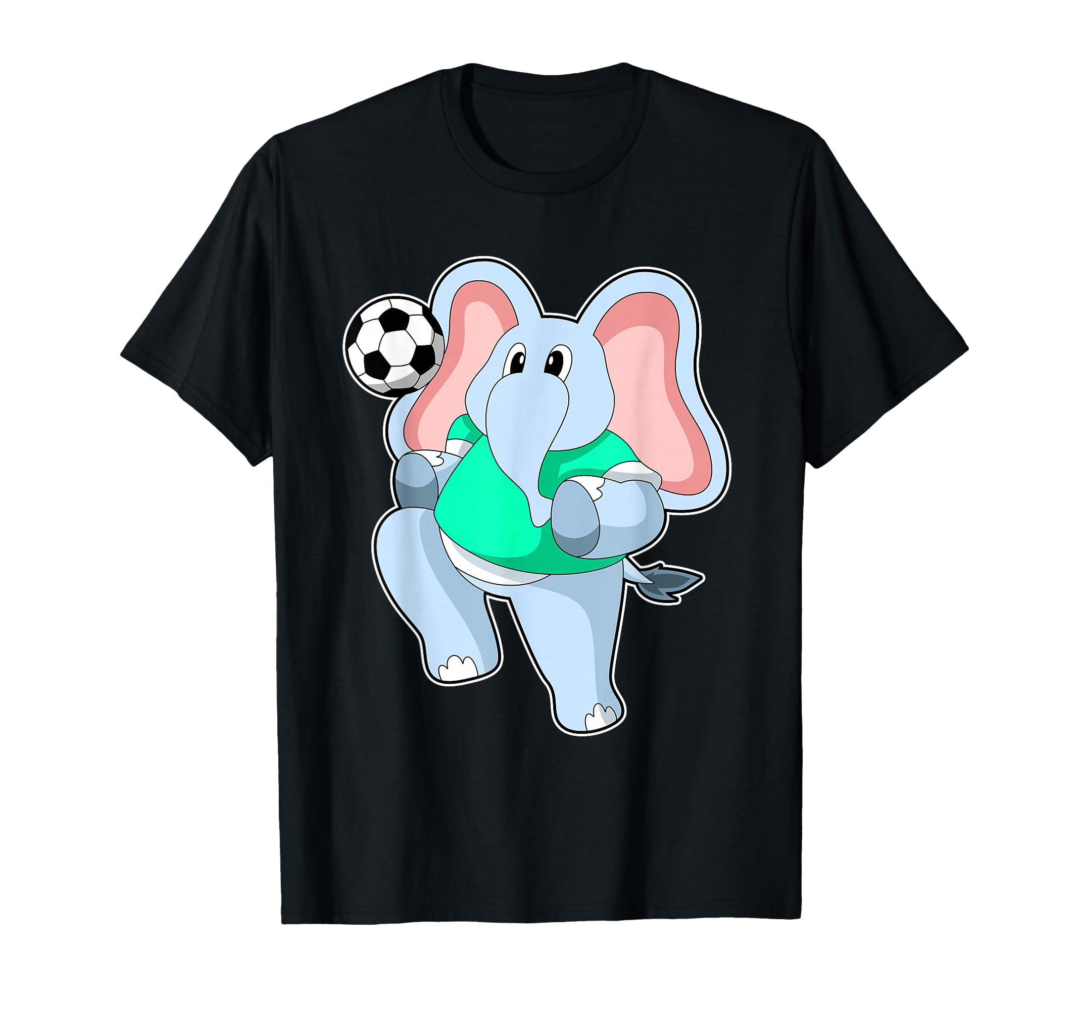 Elephant Soccer Player Soccer Sports T-Shirt - Minimalist Print for Adults - T-Shirt, Sweatshirt, Hoodie