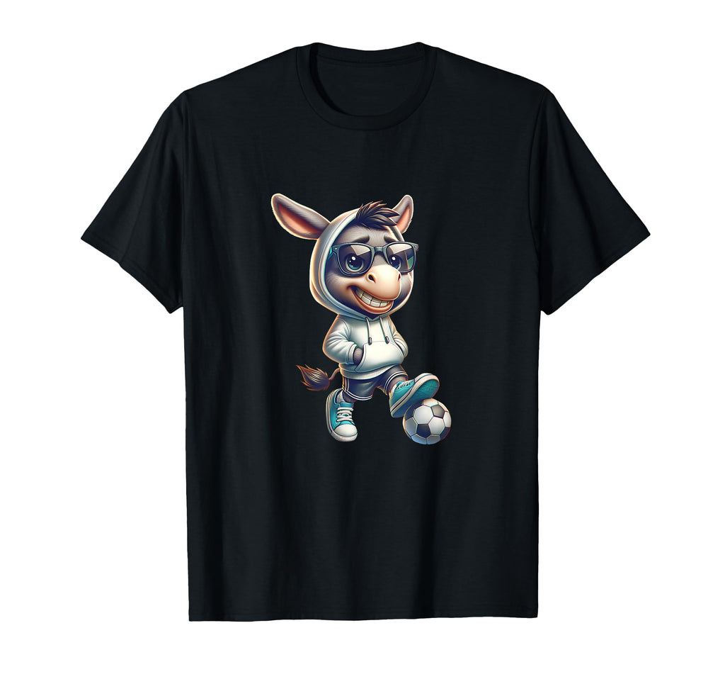 Donkey Soccer Player Shades And Vibe Hoodie - Trendy Graphic Men Women - T-Shirt, Sweatshirt, Hoodie