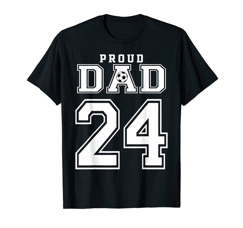 Number 24 Custom Proud Soccer Futbol T-Shirt - Custom Art Print for Adults - T-Shirt, Sweatshirt, Hoodie