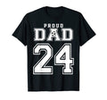 Number 24 Custom Proud Soccer Futbol T-Shirt - Custom Art Print for Adults - T-Shirt, Sweatshirt, Hoodie