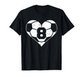 Soccer Number 8 Jersey Funny Soccer T-Shirt - Custom Art Print Unisex - T-Shirt, Sweatshirt, Hoodie