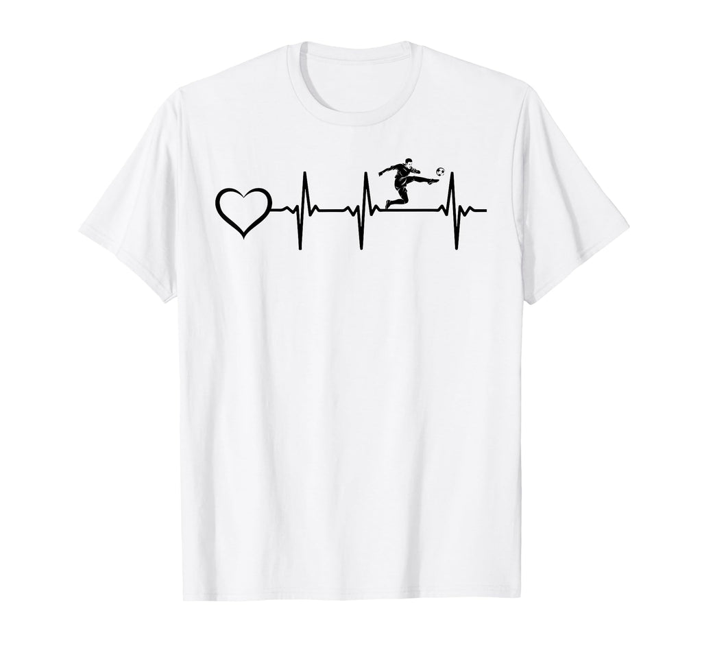 Soccer Heartbeat Heart Soccer Player T-Shirt - Streetwear Style Men Women - T-Shirt, Sweatshirt, Hoodie