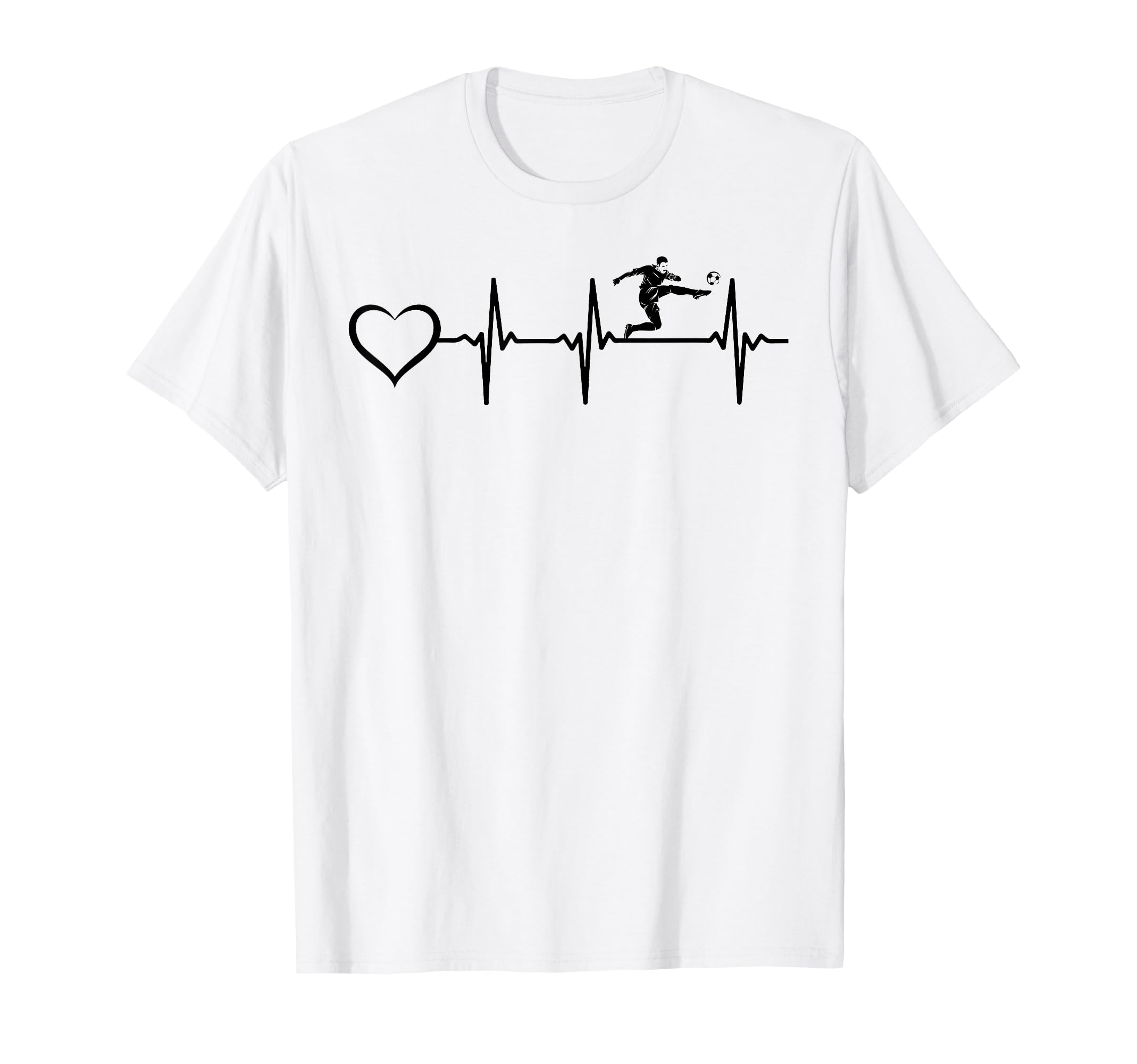 Soccer Heartbeat Heart Soccer Player T-Shirt - Streetwear Style Men Women - T-Shirt, Sweatshirt, Hoodie
