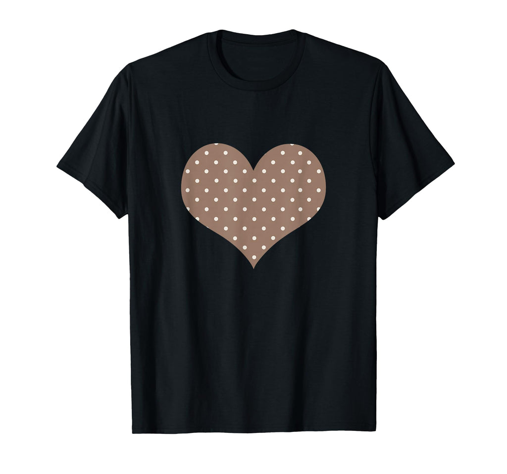 Mocha Brown And Cream Polka Dot T-Shirt - Custom Art Print for Adults - T-Shirt, Sweatshirt, Hoodie