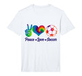 Soccer Tie Dye Peace Love Soccer T-Shirt - Novelty Apparel for Adults - T-Shirt, Sweatshirt, Hoodie