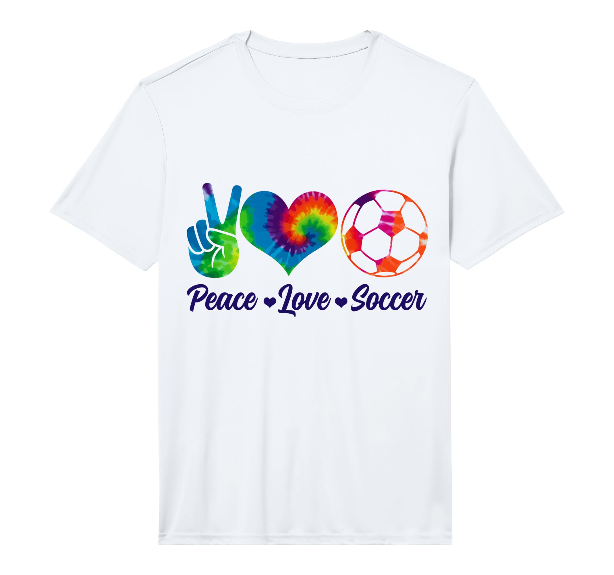 Soccer Tie Dye Peace Love Soccer T-Shirt - Novelty Apparel for Adults - T-Shirt, Sweatshirt, Hoodie