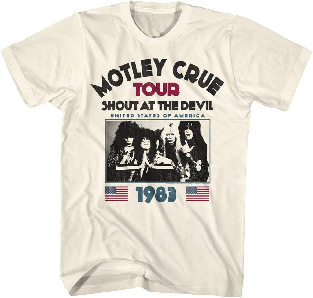 Motley Crue 80s Hair Band 1983 Shout at The Devil - Adult & Kids T-Shirts, Sweatshirts & Hoodies apparel design preview 1