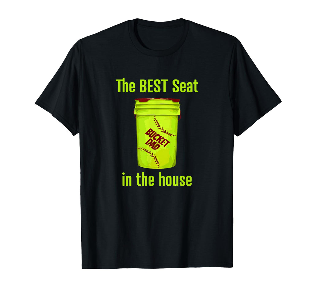As Tees Softball Dad Best Seat House T-Shirt - Casual Everyday Wear Unisex - T-Shirt, Sweatshirt, Hoodie