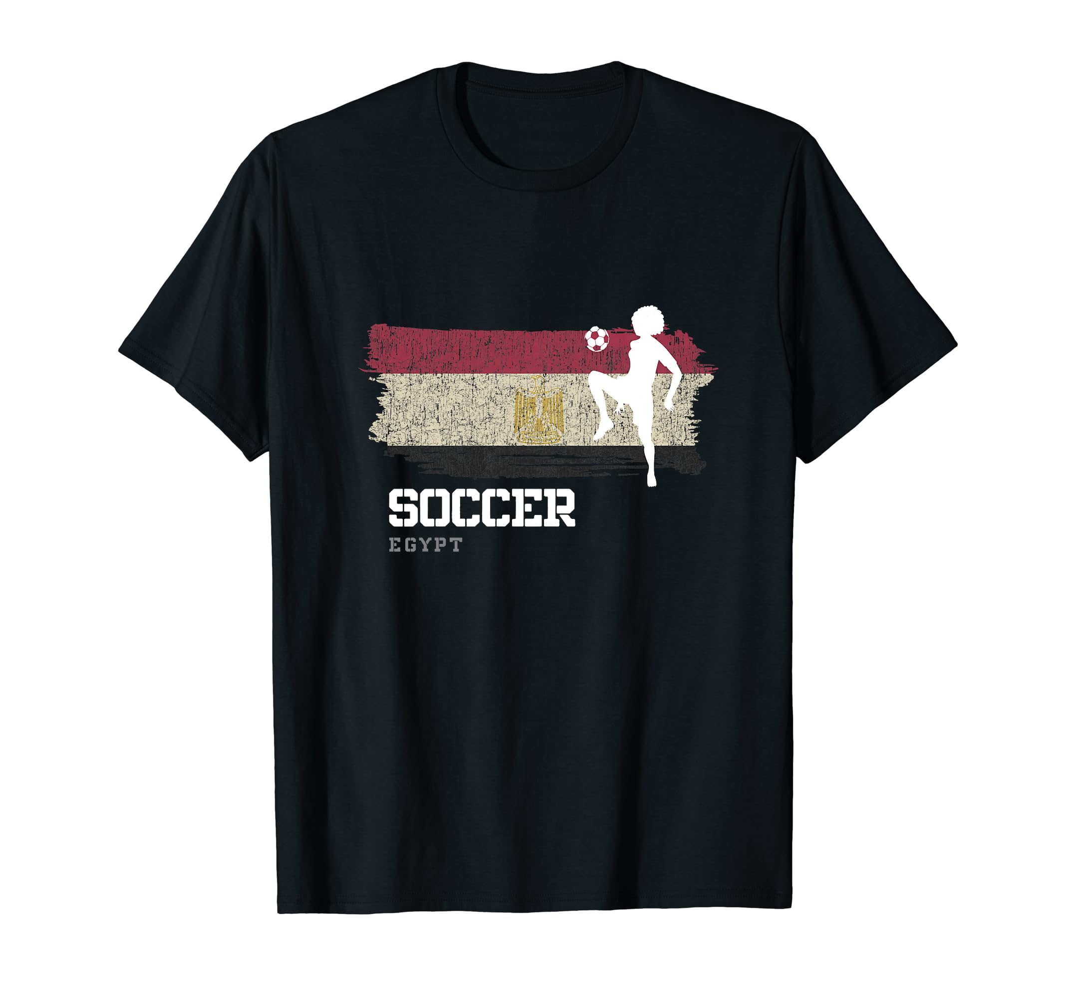 Soccer Egypt Flag Football Womens Soccer T-Shirt - Custom Art Print Unisex - T-Shirt, Sweatshirt, Hoodie