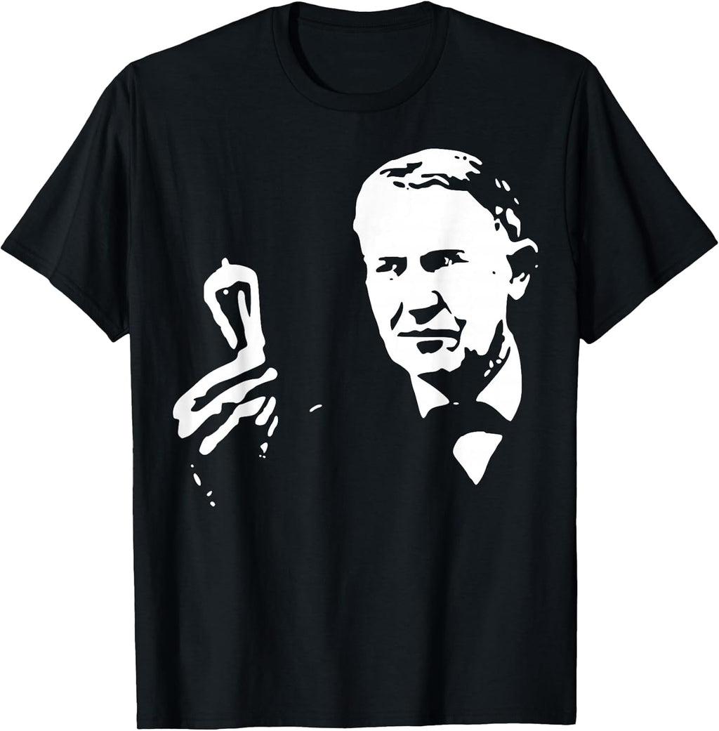 Thomas Edison Light Bulp Pop Art - Adult & Kids T-Shirts, Sweatshirts & Hoodies apparel design preview 1