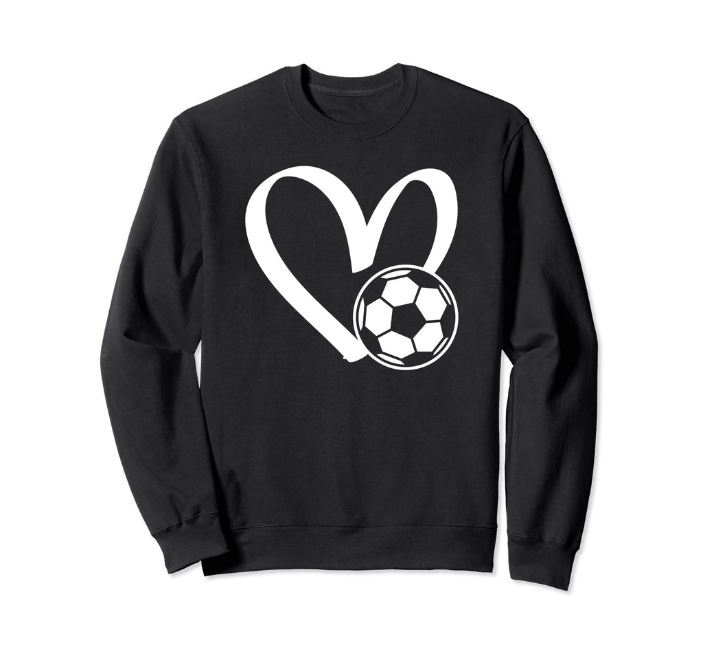 Soccer Ball Heart Sweatshirt - Novelty Apparel for Adults - T-Shirt, Sweatshirt, Hoodie