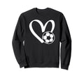 Soccer Ball Heart Sweatshirt - Novelty Apparel for Adults - T-Shirt, Sweatshirt, Hoodie