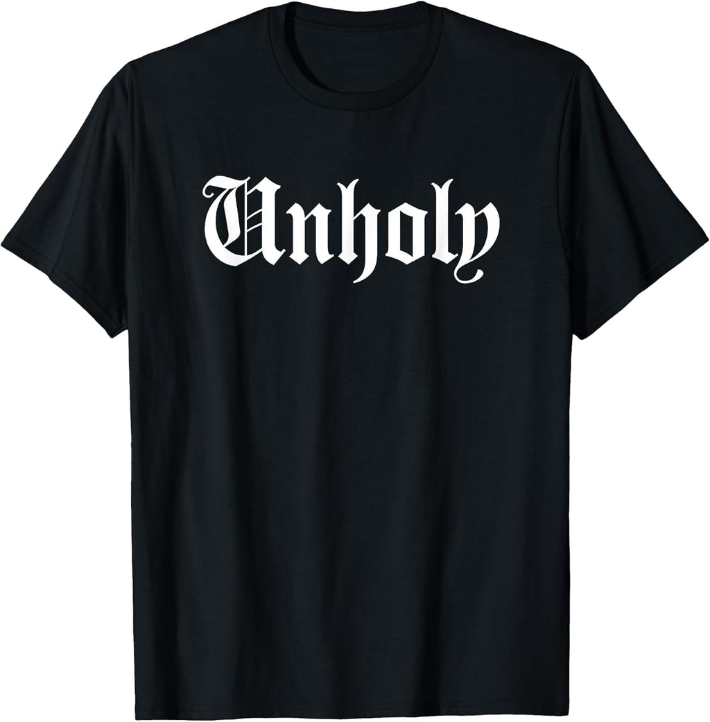 Black Unholy Goth Emo Punk Rock Gothic Grunge - Adult & Kids T-Shirts, Sweatshirts & Hoodies apparel design preview 1