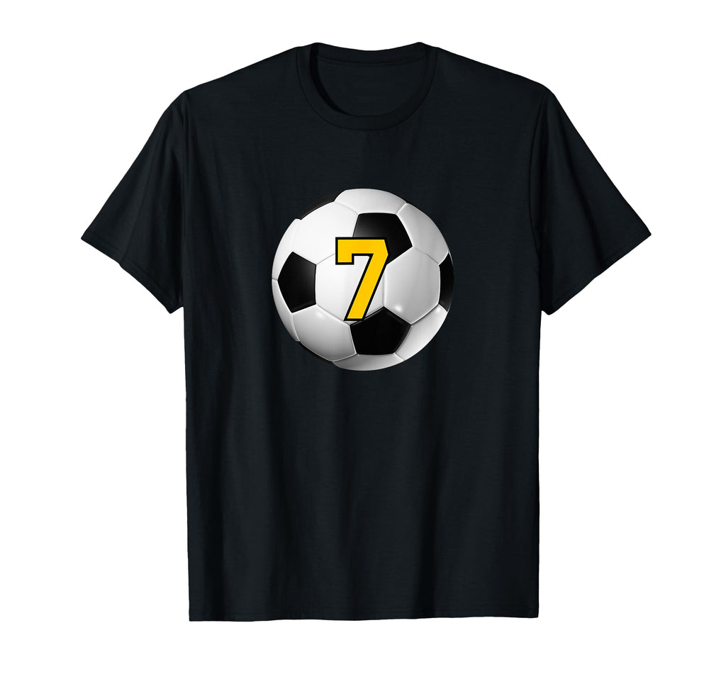 Soccer Ball Number 7 T-Shirt - Novelty Apparel Men Women - T-Shirt, Sweatshirt, Hoodie