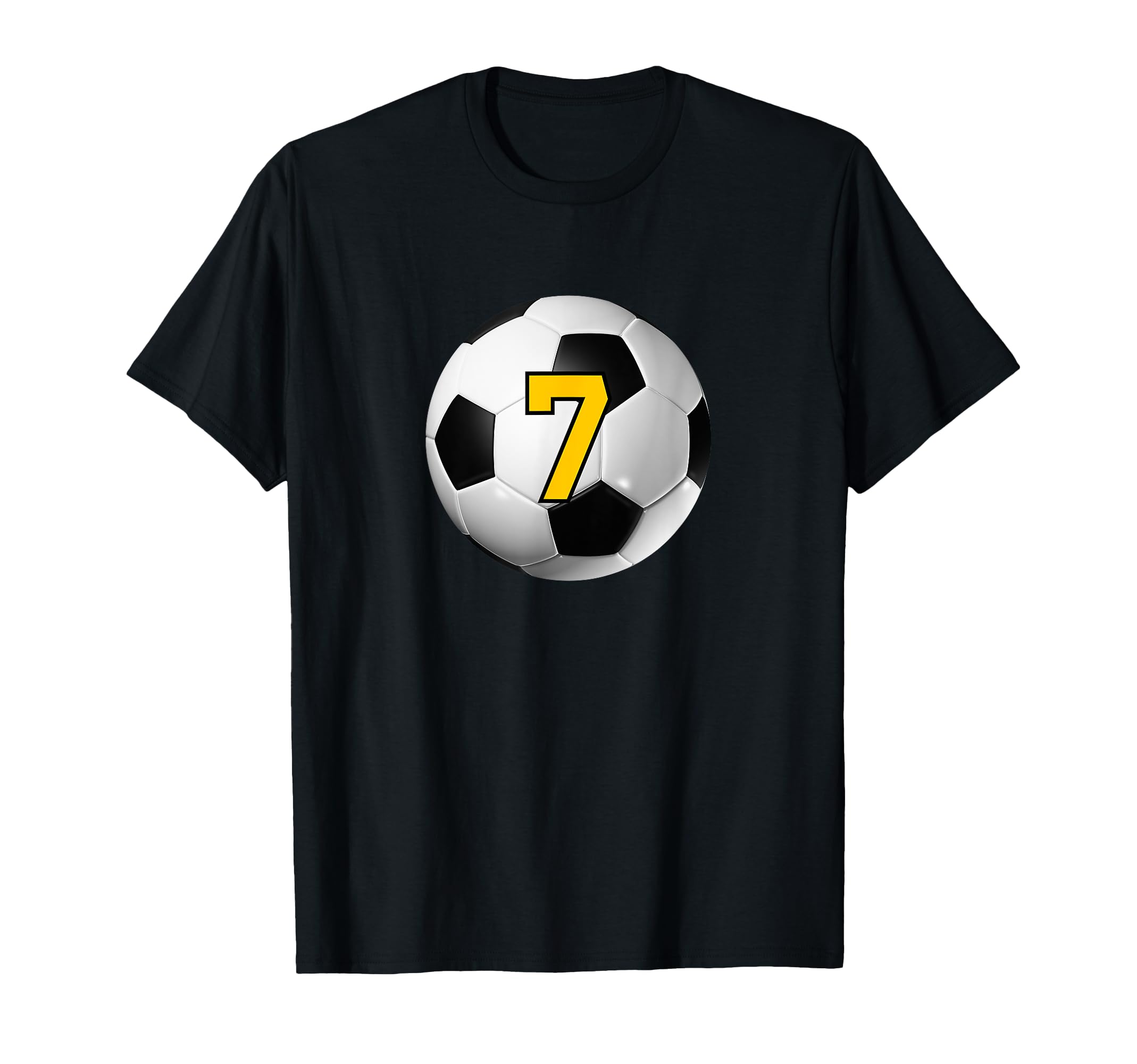 Soccer Ball Number 7 T-Shirt - Novelty Apparel Men Women - T-Shirt, Sweatshirt, Hoodie