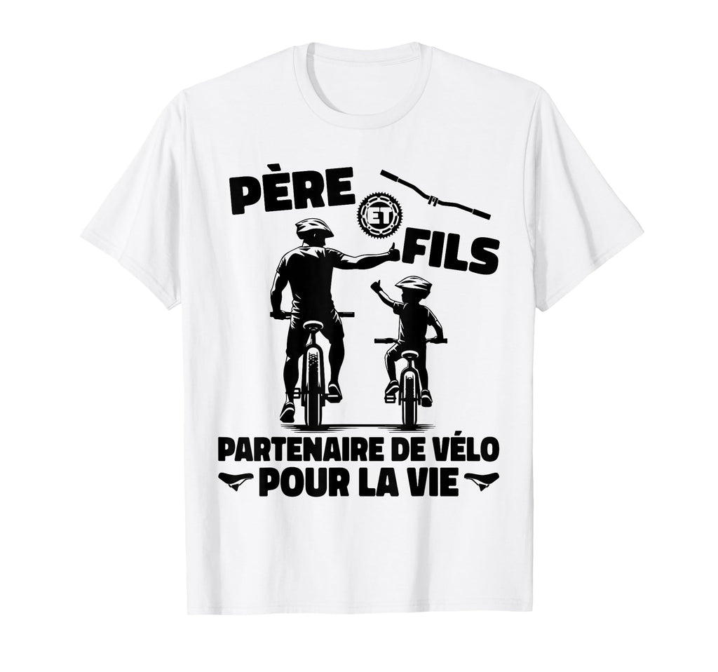 Father And Son Cycling Partner Life T-Shirt - Custom Art Print Unisex - T-Shirt, Sweatshirt, Hoodie