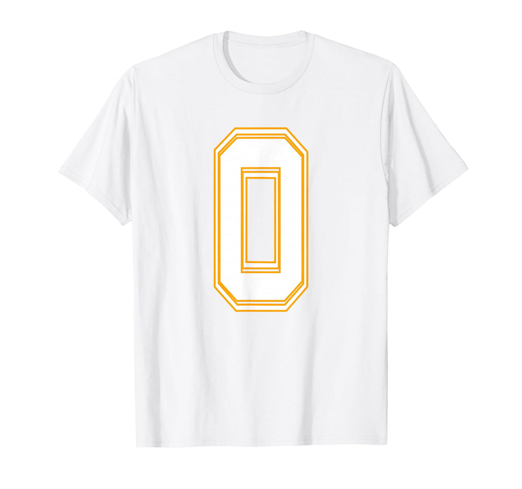 Number 0 Red Yellow White T-Shirt - Casual Everyday Wear for Adults - T-Shirt, Sweatshirt, Hoodie