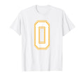 Number 0 Red Yellow White T-Shirt - Casual Everyday Wear for Adults - T-Shirt, Sweatshirt, Hoodie
