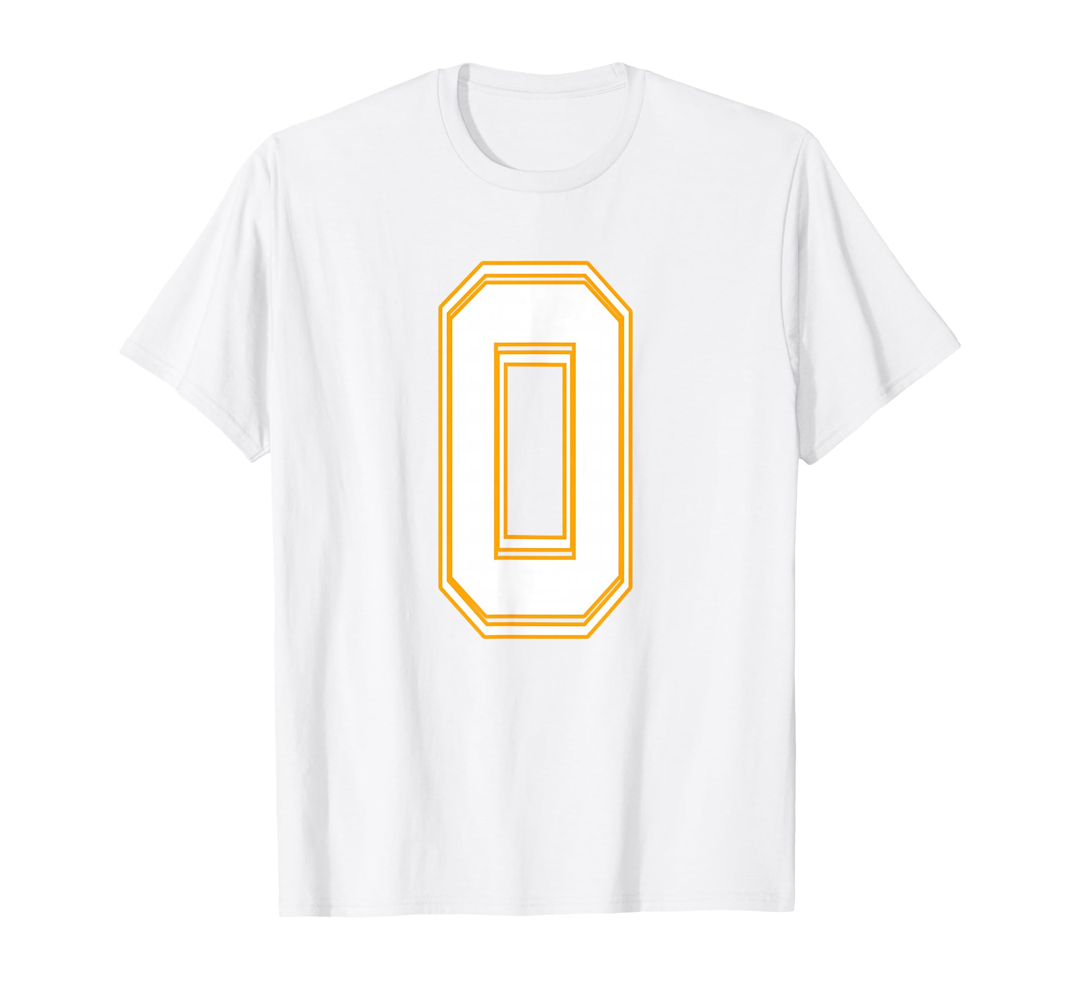 Number 0 Red Yellow White T-Shirt - Casual Everyday Wear for Adults - T-Shirt, Sweatshirt, Hoodie