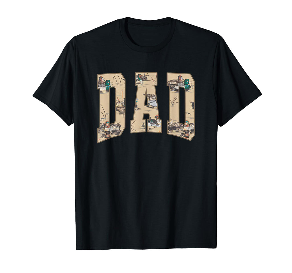 Hunting Dad Duck Camouflage Camo T-Shirt - Minimalist Print Men Women - T-Shirt, Sweatshirt, Hoodie