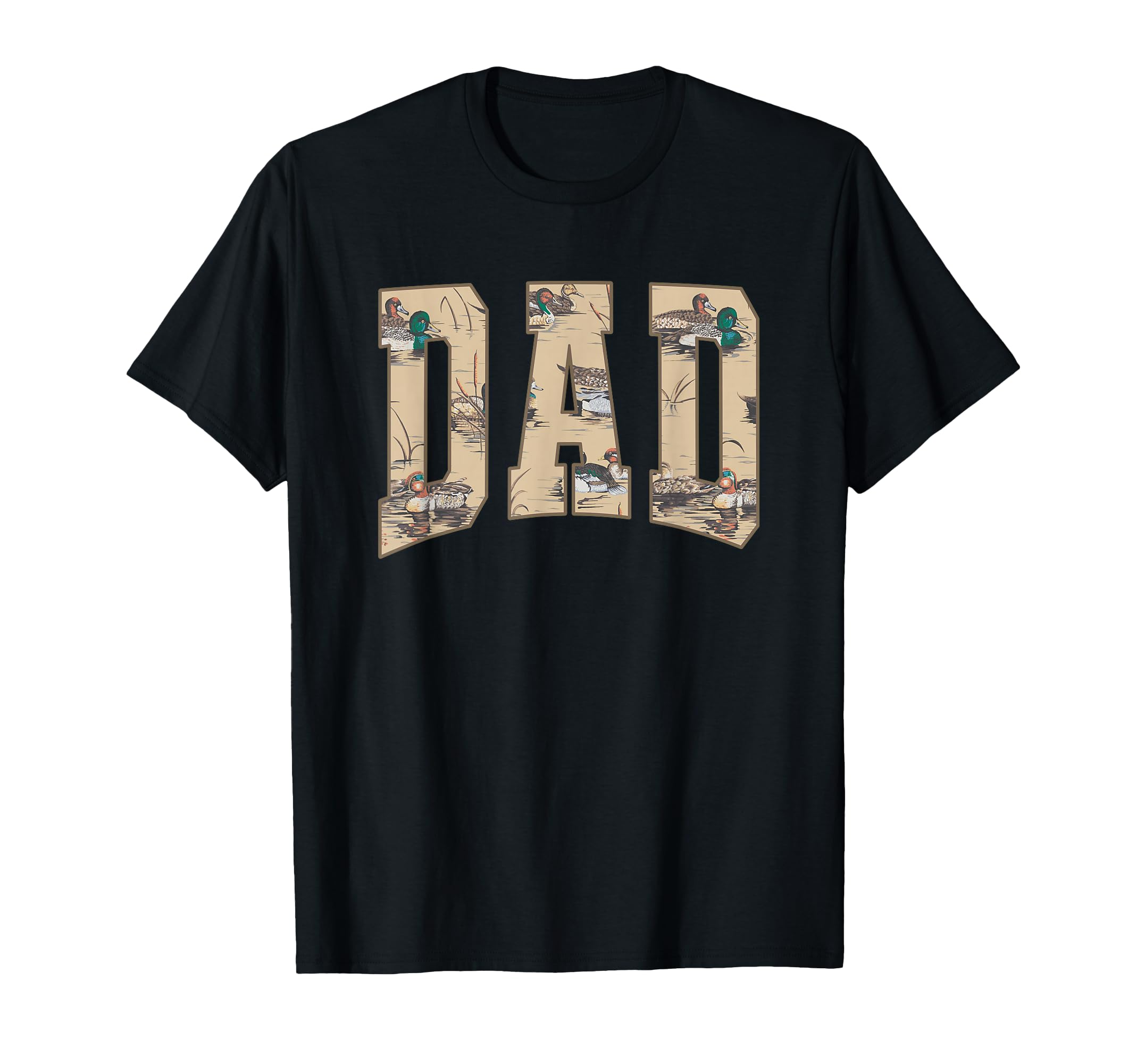 Hunting Dad Duck Camouflage Camo T-Shirt - Minimalist Print Men Women - T-Shirt, Sweatshirt, Hoodie