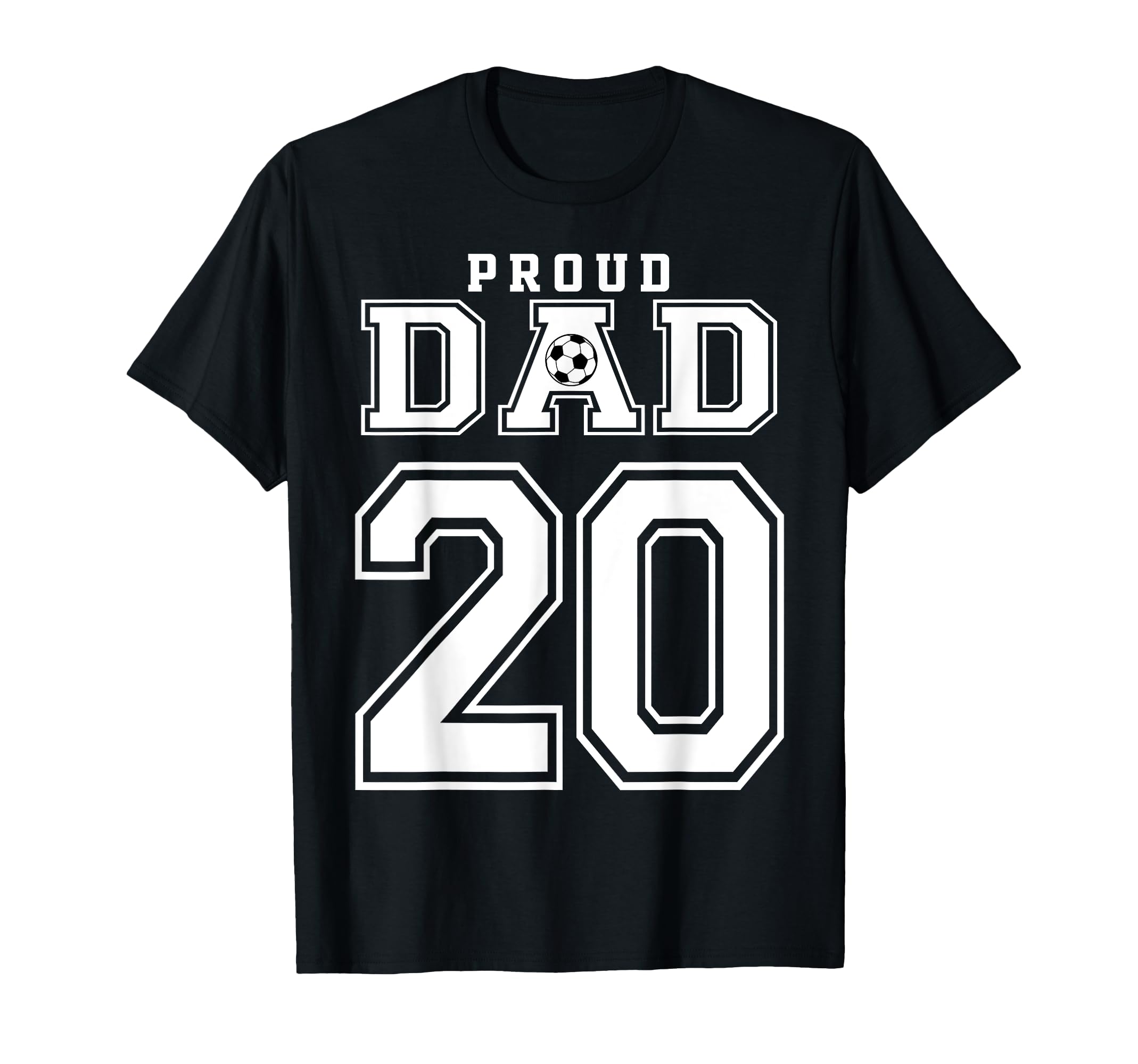 Number 20 Custom Proud Soccer Futbol T-Shirt - Minimalist Print for Adults - T-Shirt, Sweatshirt, Hoodie
