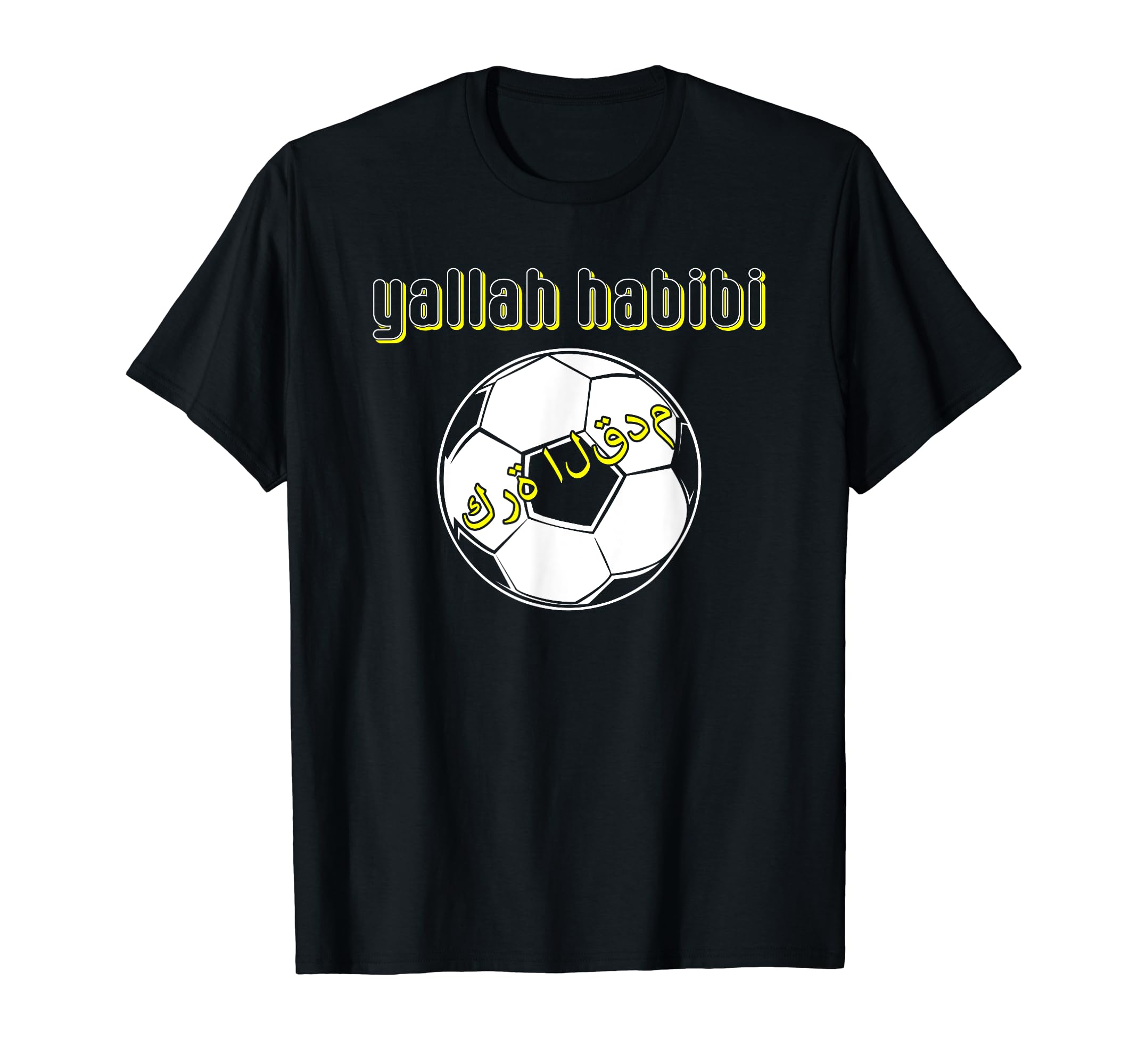 Yalla Habibi Arabic Soccer Fan T-Shirt - Trendy Graphic Men Women - T-Shirt, Sweatshirt, Hoodie