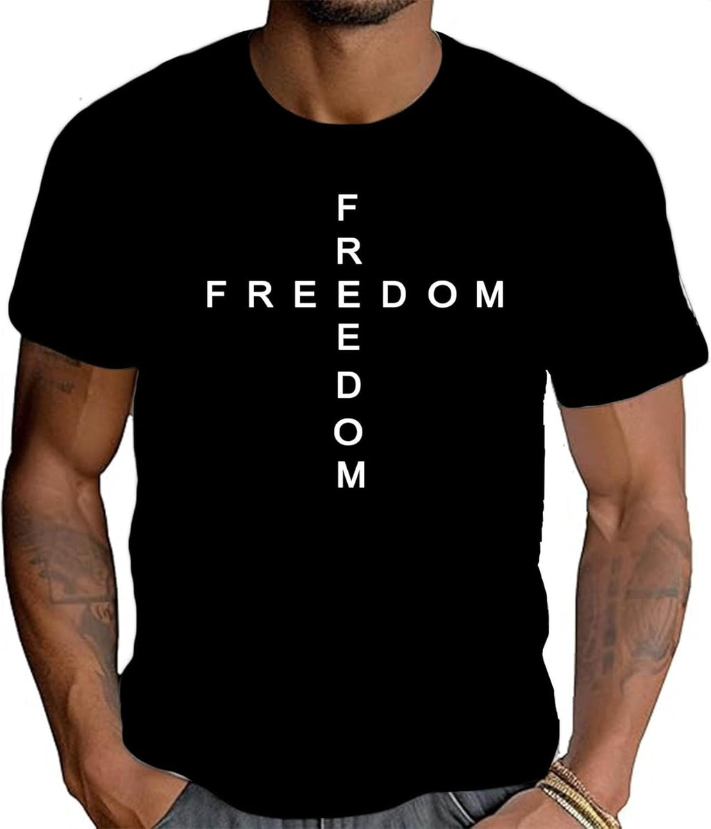 Freedom Cross Patriotic Christian Graphic for Men - Adult & Kids T-Shirts, Sweatshirts & Hoodies apparel design preview 1