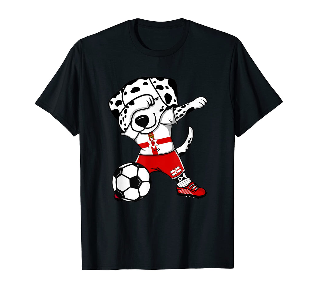 Dab Dalmatian Northern Ireland Soccer T-Shirt - Minimalist Print Men Women - T-Shirt, Sweatshirt, Hoodie