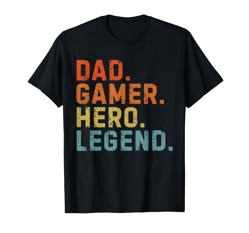 Dad Gamer Hero Legend Distressed Funny T-Shirt - Unique Graphic Men Women - T-Shirt, Sweatshirt, Hoodie