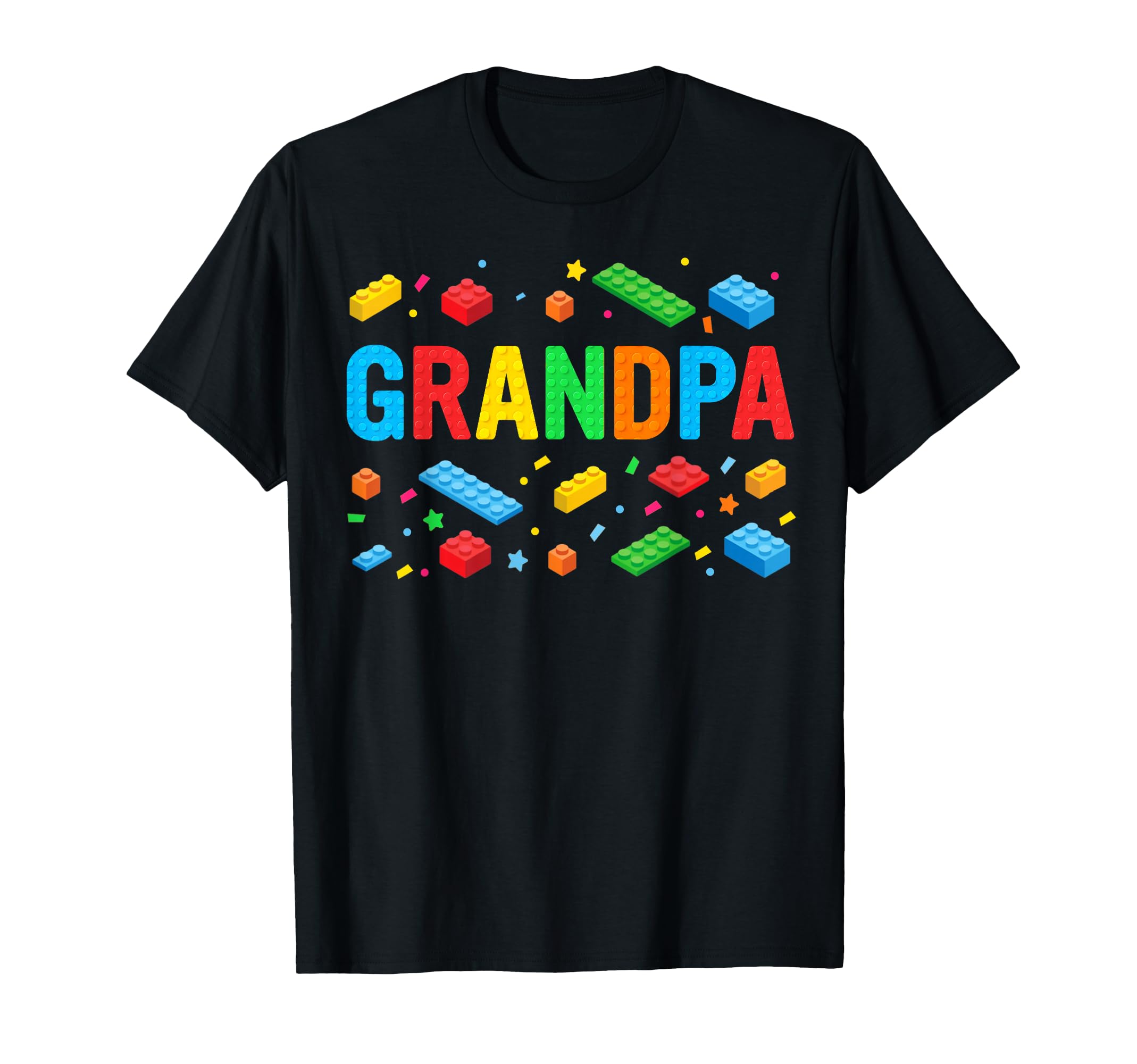 Grandpa Master Builder Building Bricks T-Shirt - Graphic Print Unisex - T-Shirt, Sweatshirt, Hoodie