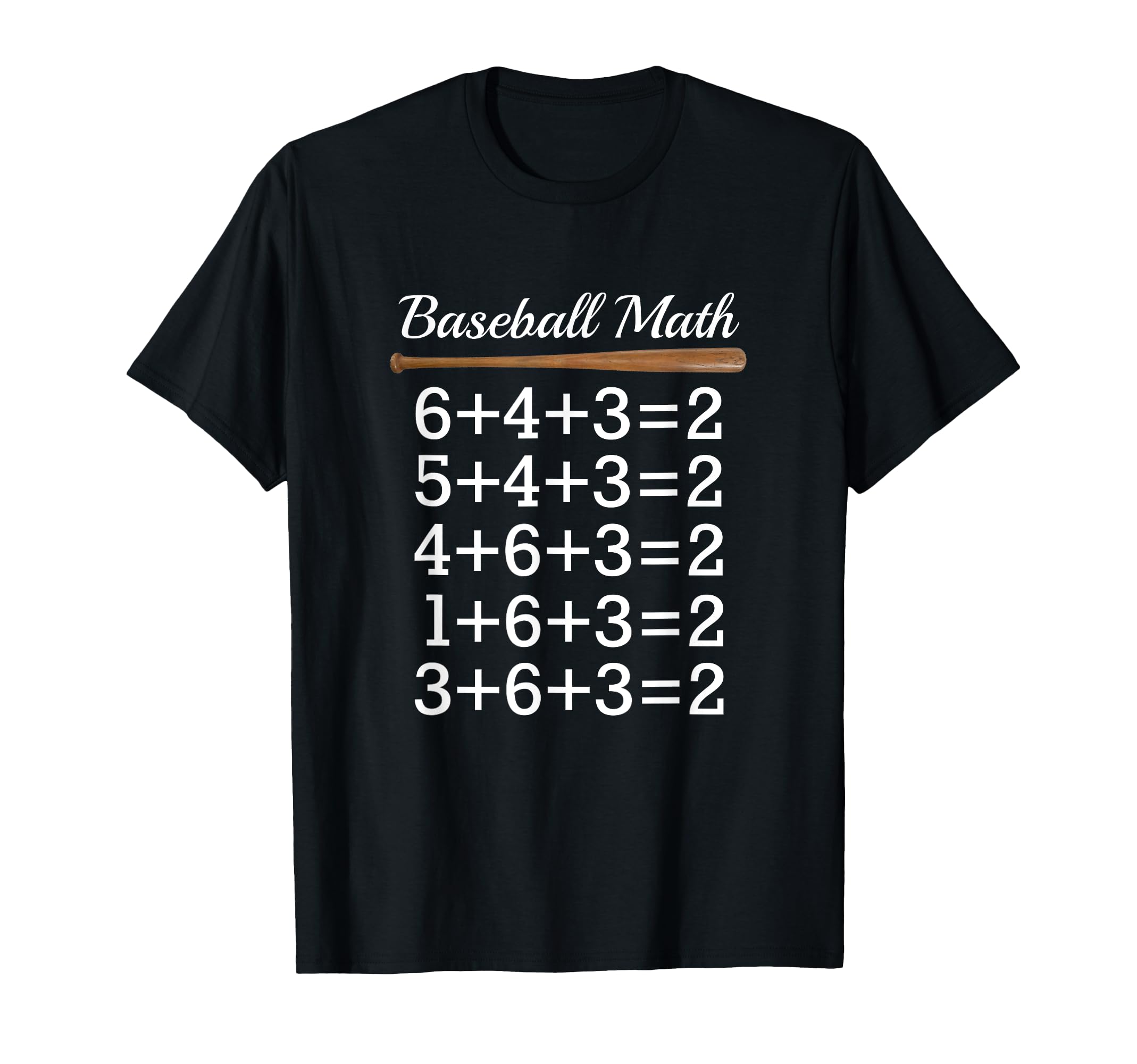 Baseball Math Double Play Baseball T-Shirt - Unique Graphic for Adults - T-Shirt, Sweatshirt, Hoodie