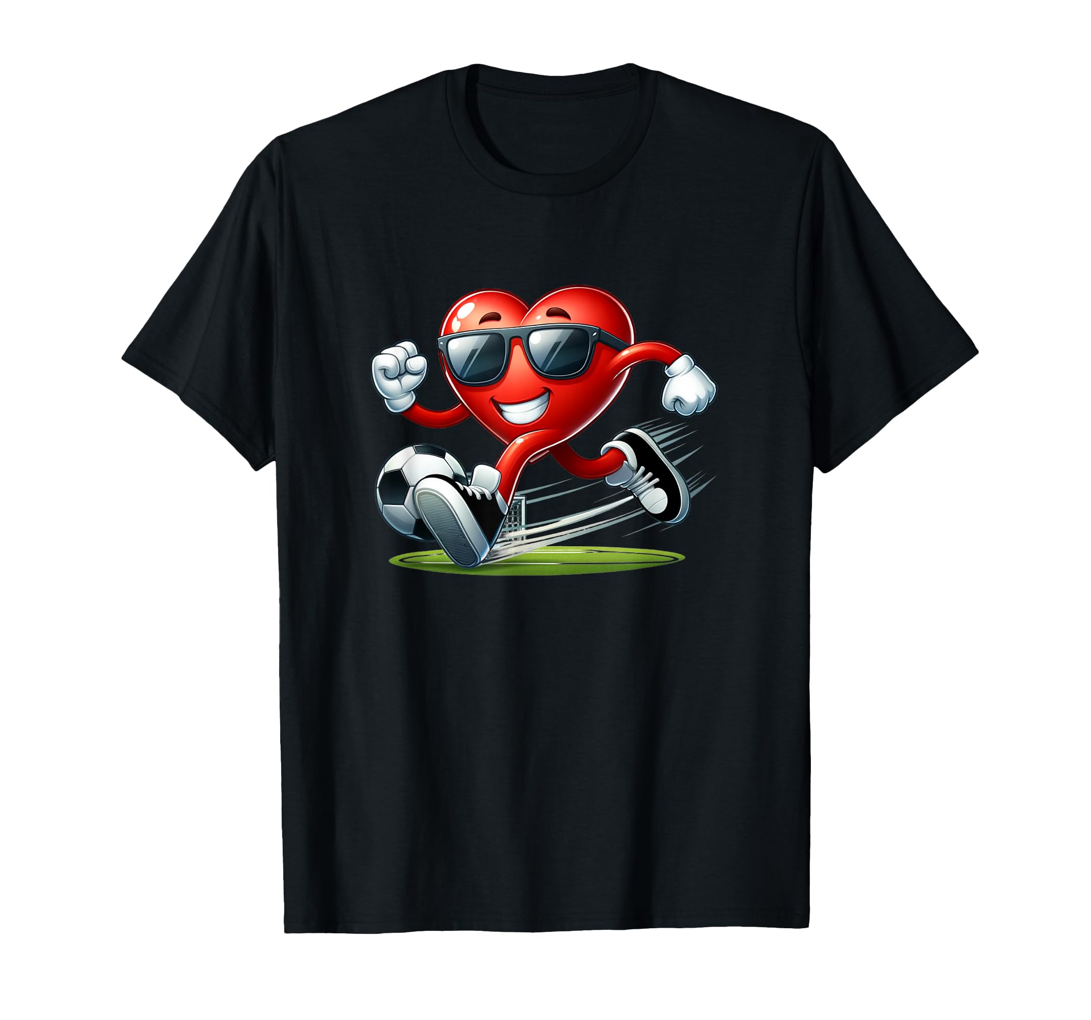 My Heart Playing Soccer T-Shirt - Casual Everyday Wear for Adults - T-Shirt, Sweatshirt, Hoodie
