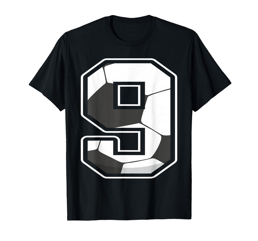 Soccer Ninth 9Th Birthday Nine 9 Years T-Shirt - Minimalist Print Unisex - T-Shirt, Sweatshirt, Hoodie