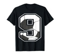 Soccer Ninth 9Th Birthday Nine 9 Years T-Shirt - Minimalist Print Unisex - T-Shirt, Sweatshirt, Hoodie